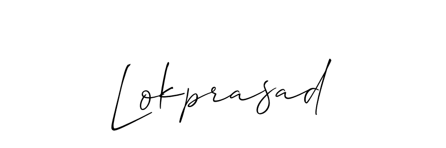 Also we have Lokprasad name is the best signature style. Create professional handwritten signature collection using Allison_Script autograph style. Lokprasad signature style 2 images and pictures png