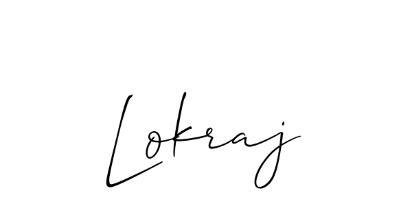 Use a signature maker to create a handwritten signature online. With this signature software, you can design (Allison_Script) your own signature for name Lokraj. Lokraj signature style 2 images and pictures png