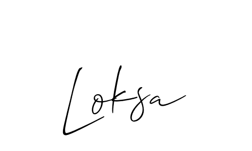 Similarly Allison_Script is the best handwritten signature design. Signature creator online .You can use it as an online autograph creator for name Loksa. Loksa signature style 2 images and pictures png