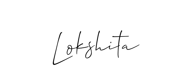It looks lik you need a new signature style for name Lokshita. Design unique handwritten (Allison_Script) signature with our free signature maker in just a few clicks. Lokshita signature style 2 images and pictures png