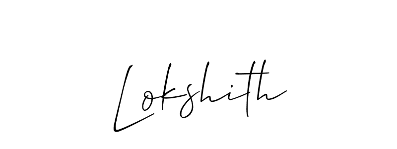 Make a beautiful signature design for name Lokshith. Use this online signature maker to create a handwritten signature for free. Lokshith signature style 2 images and pictures png