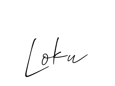 How to Draw Loku signature style? Allison_Script is a latest design signature styles for name Loku. Loku signature style 2 images and pictures png