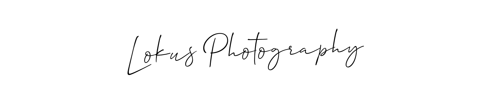 Use a signature maker to create a handwritten signature online. With this signature software, you can design (Allison_Script) your own signature for name Lokus Photography. Lokus Photography signature style 2 images and pictures png