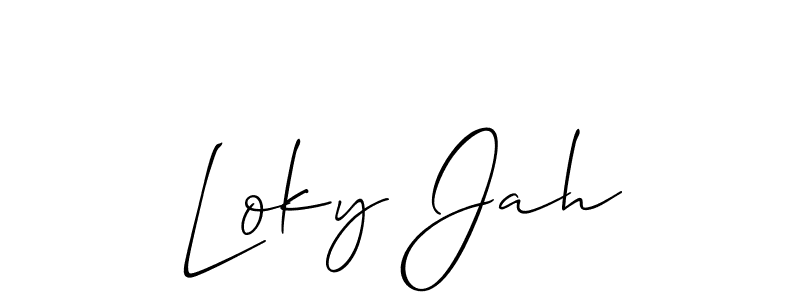 Create a beautiful signature design for name Loky Jah. With this signature (Allison_Script) fonts, you can make a handwritten signature for free. Loky Jah signature style 2 images and pictures png