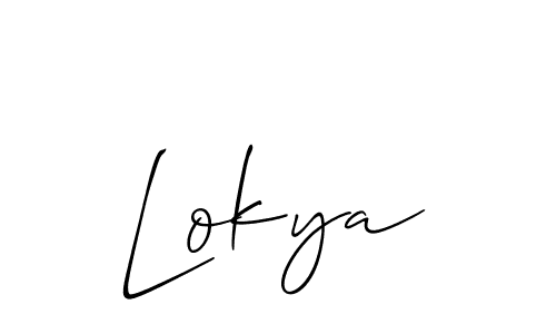 Allison_Script is a professional signature style that is perfect for those who want to add a touch of class to their signature. It is also a great choice for those who want to make their signature more unique. Get Lokya name to fancy signature for free. Lokya signature style 2 images and pictures png