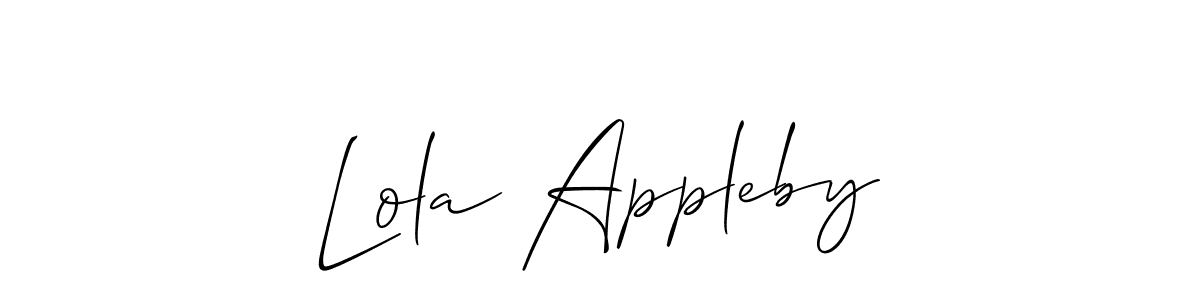 How to Draw Lola Appleby signature style? Allison_Script is a latest design signature styles for name Lola Appleby. Lola Appleby signature style 2 images and pictures png