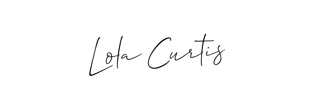 Lola Curtis stylish signature style. Best Handwritten Sign (Allison_Script) for my name. Handwritten Signature Collection Ideas for my name Lola Curtis. Lola Curtis signature style 2 images and pictures png