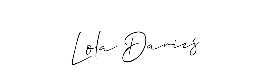 Also we have Lola Davies name is the best signature style. Create professional handwritten signature collection using Allison_Script autograph style. Lola Davies signature style 2 images and pictures png