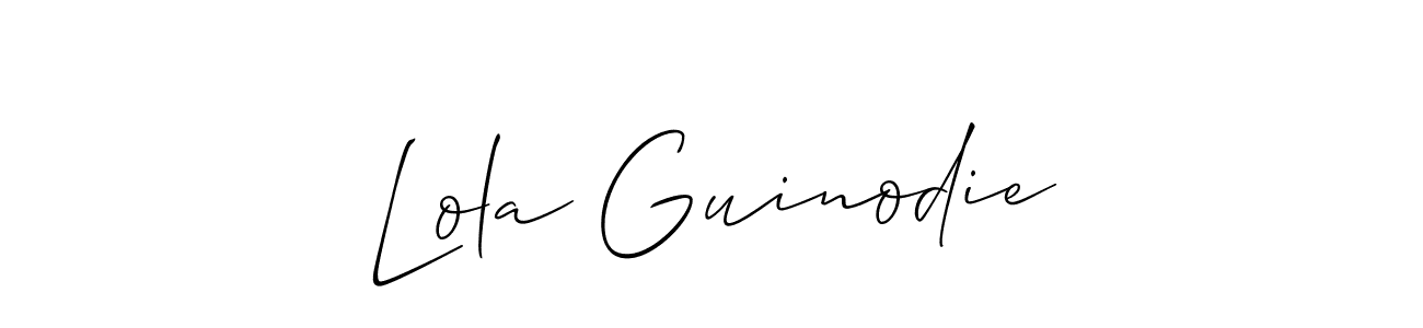 Design your own signature with our free online signature maker. With this signature software, you can create a handwritten (Allison_Script) signature for name Lola Guinodie. Lola Guinodie signature style 2 images and pictures png