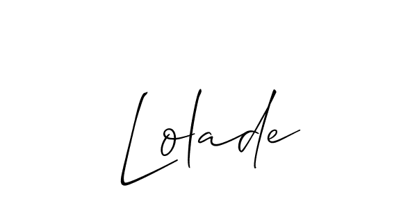 Once you've used our free online signature maker to create your best signature Allison_Script style, it's time to enjoy all of the benefits that Lolade name signing documents. Lolade signature style 2 images and pictures png