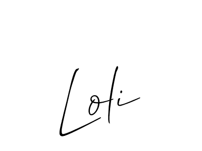 How to Draw Loli signature style? Allison_Script is a latest design signature styles for name Loli. Loli signature style 2 images and pictures png