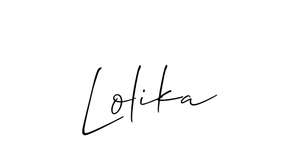 Make a beautiful signature design for name Lolika. Use this online signature maker to create a handwritten signature for free. Lolika signature style 2 images and pictures png