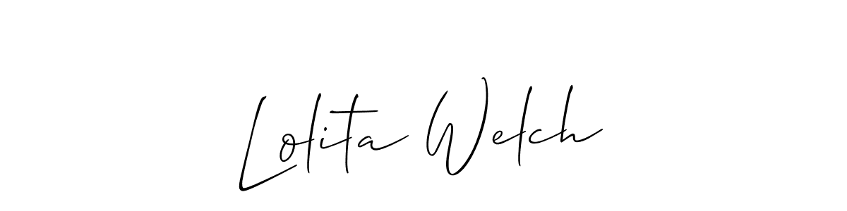 Make a short Lolita Welch signature style. Manage your documents anywhere anytime using Allison_Script. Create and add eSignatures, submit forms, share and send files easily. Lolita Welch signature style 2 images and pictures png