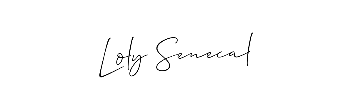 Also we have Loly Senecal name is the best signature style. Create professional handwritten signature collection using Allison_Script autograph style. Loly Senecal signature style 2 images and pictures png