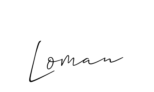 Best and Professional Signature Style for Loman. Allison_Script Best Signature Style Collection. Loman signature style 2 images and pictures png