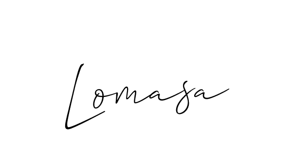 How to Draw Lomasa signature style? Allison_Script is a latest design signature styles for name Lomasa. Lomasa signature style 2 images and pictures png