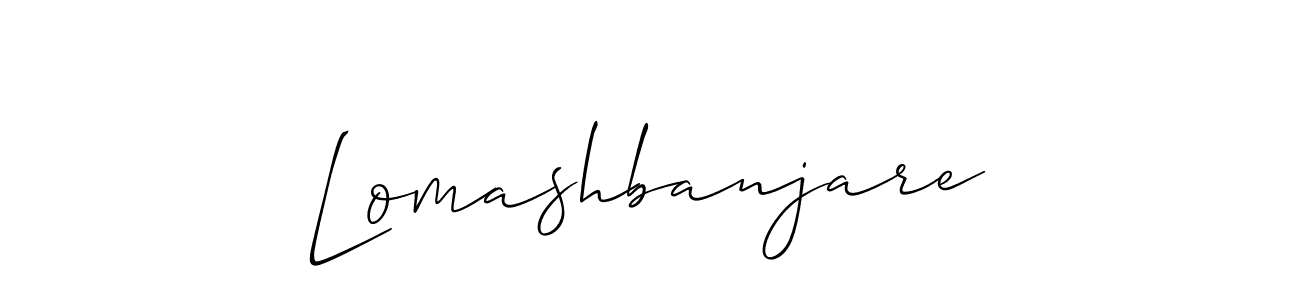 Create a beautiful signature design for name Lomashbanjare. With this signature (Allison_Script) fonts, you can make a handwritten signature for free. Lomashbanjare signature style 2 images and pictures png