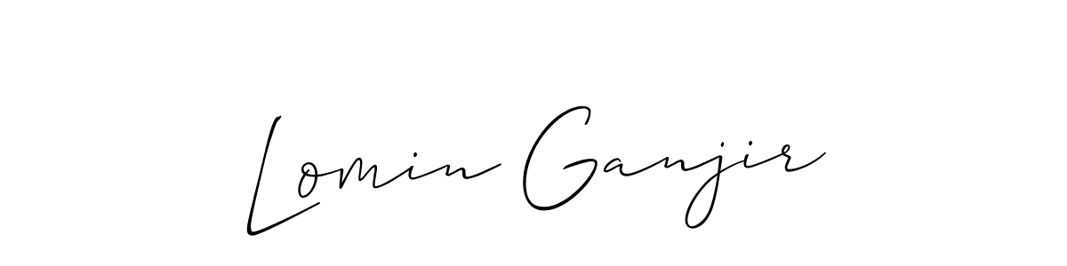 Best and Professional Signature Style for Lomin Ganjir. Allison_Script Best Signature Style Collection. Lomin Ganjir signature style 2 images and pictures png
