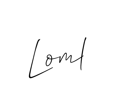 Loml stylish signature style. Best Handwritten Sign (Allison_Script) for my name. Handwritten Signature Collection Ideas for my name Loml. Loml signature style 2 images and pictures png