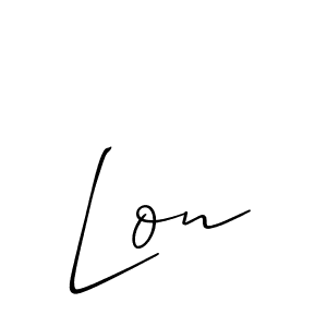 The best way (Allison_Script) to make a short signature is to pick only two or three words in your name. The name Lon include a total of six letters. For converting this name. Lon signature style 2 images and pictures png