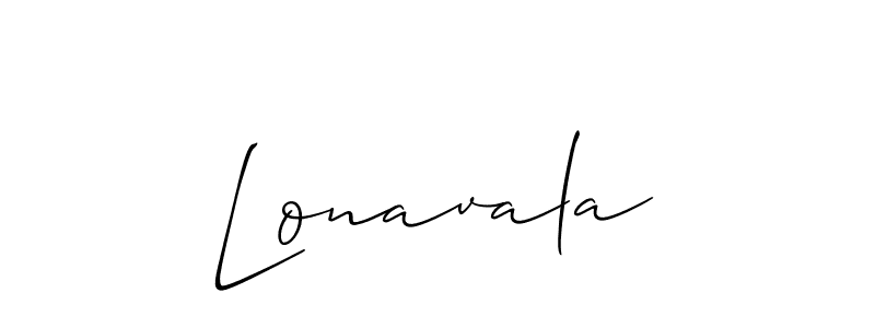 Also we have Lonavala name is the best signature style. Create professional handwritten signature collection using Allison_Script autograph style. Lonavala signature style 2 images and pictures png