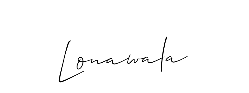 Once you've used our free online signature maker to create your best signature Allison_Script style, it's time to enjoy all of the benefits that Lonawala name signing documents. Lonawala signature style 2 images and pictures png