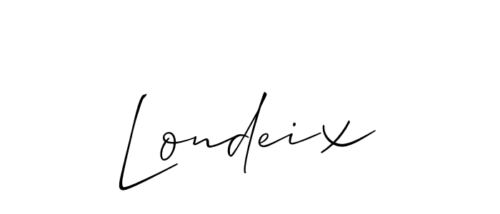 if you are searching for the best signature style for your name Londeix. so please give up your signature search. here we have designed multiple signature styles  using Allison_Script. Londeix signature style 2 images and pictures png