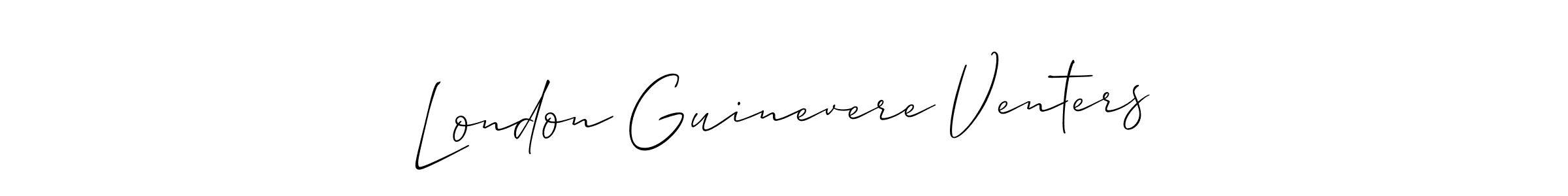 Use a signature maker to create a handwritten signature online. With this signature software, you can design (Allison_Script) your own signature for name London Guinevere Venters. London Guinevere Venters signature style 2 images and pictures png