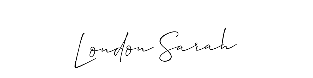Make a short London Sarah signature style. Manage your documents anywhere anytime using Allison_Script. Create and add eSignatures, submit forms, share and send files easily. London Sarah signature style 2 images and pictures png