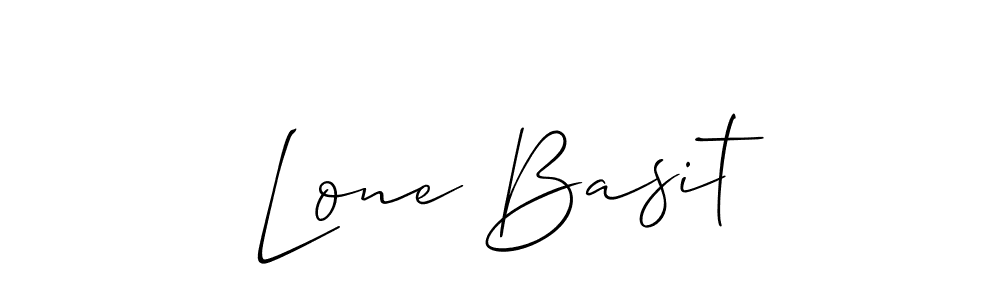 The best way (Allison_Script) to make a short signature is to pick only two or three words in your name. The name Lone Basit include a total of six letters. For converting this name. Lone Basit signature style 2 images and pictures png