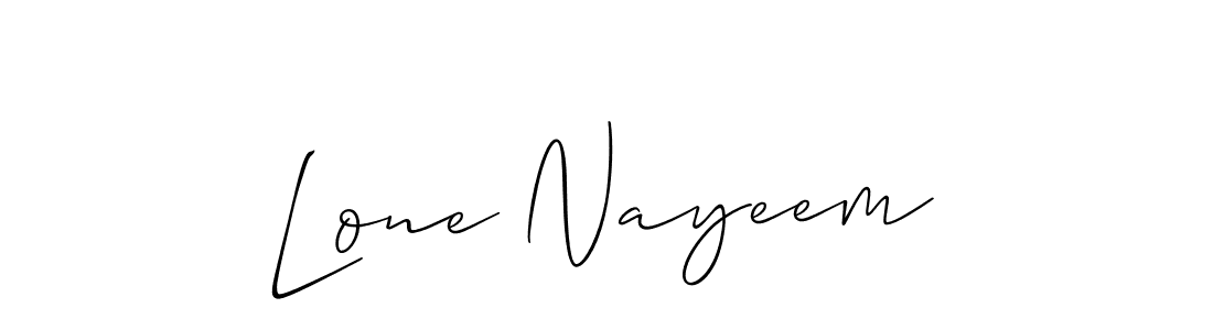 It looks lik you need a new signature style for name Lone Nayeem. Design unique handwritten (Allison_Script) signature with our free signature maker in just a few clicks. Lone Nayeem signature style 2 images and pictures png