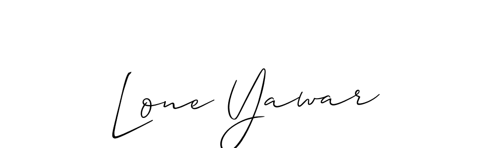 It looks lik you need a new signature style for name Lone Yawar. Design unique handwritten (Allison_Script) signature with our free signature maker in just a few clicks. Lone Yawar signature style 2 images and pictures png