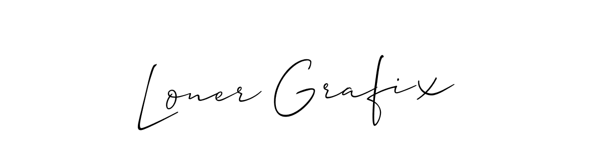 See photos of Loner Grafix official signature by Spectra . Check more albums & portfolios. Read reviews & check more about Allison_Script font. Loner Grafix signature style 2 images and pictures png