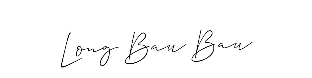 How to Draw Long Bau Bau signature style? Allison_Script is a latest design signature styles for name Long Bau Bau. Long Bau Bau signature style 2 images and pictures png
