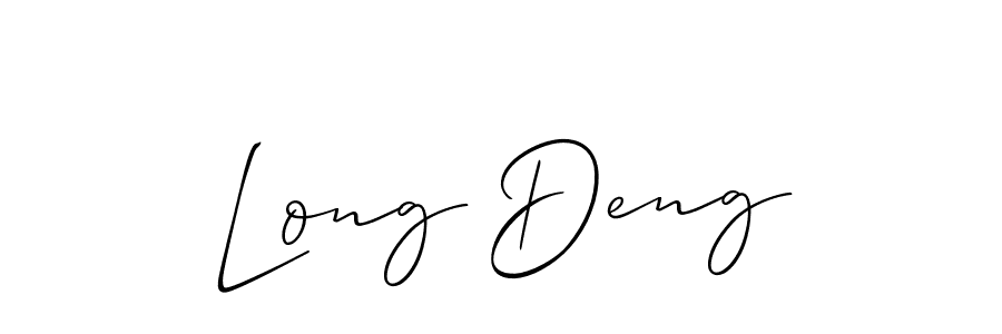if you are searching for the best signature style for your name Long Deng. so please give up your signature search. here we have designed multiple signature styles  using Allison_Script. Long Deng signature style 2 images and pictures png