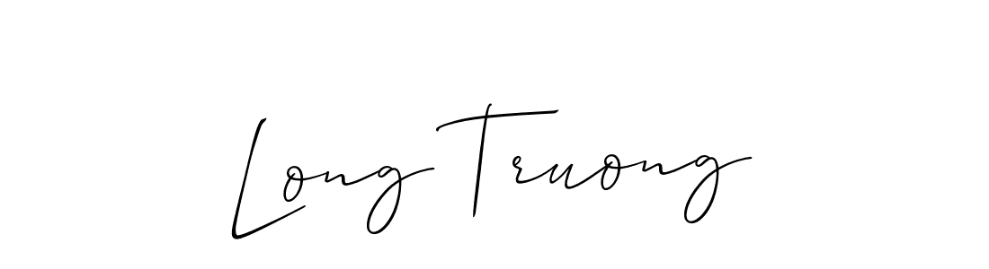 Also You can easily find your signature by using the search form. We will create Long Truong name handwritten signature images for you free of cost using Allison_Script sign style. Long Truong signature style 2 images and pictures png