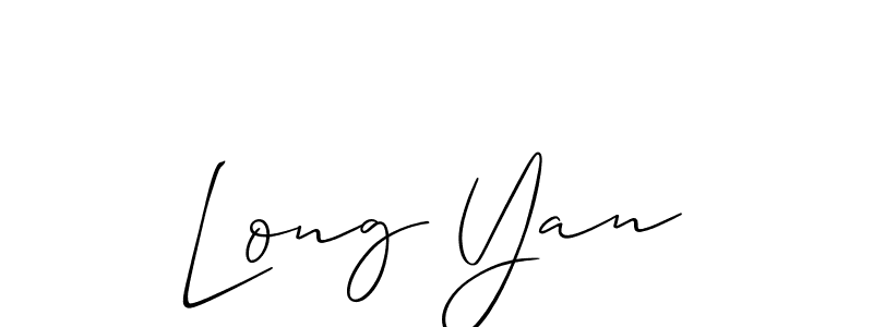 Create a beautiful signature design for name Long Yan. With this signature (Allison_Script) fonts, you can make a handwritten signature for free. Long Yan signature style 2 images and pictures png