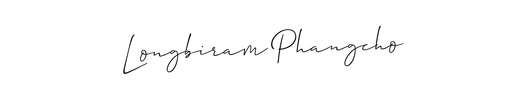 if you are searching for the best signature style for your name Longbiram Phangcho. so please give up your signature search. here we have designed multiple signature styles  using Allison_Script. Longbiram Phangcho signature style 2 images and pictures png