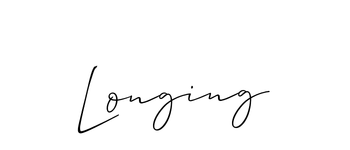 Longing stylish signature style. Best Handwritten Sign (Allison_Script) for my name. Handwritten Signature Collection Ideas for my name Longing. Longing signature style 2 images and pictures png