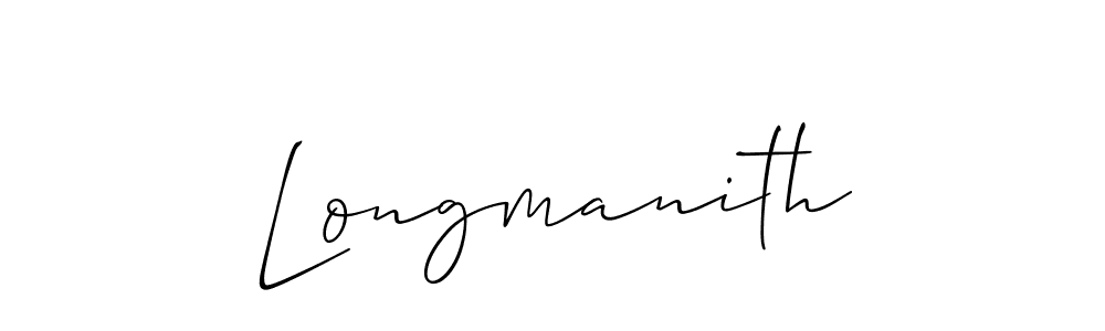 Use a signature maker to create a handwritten signature online. With this signature software, you can design (Allison_Script) your own signature for name Longmanith. Longmanith signature style 2 images and pictures png