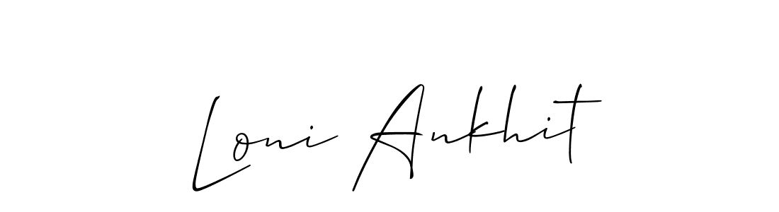 How to make Loni Ankhit signature? Allison_Script is a professional autograph style. Create handwritten signature for Loni Ankhit name. Loni Ankhit signature style 2 images and pictures png