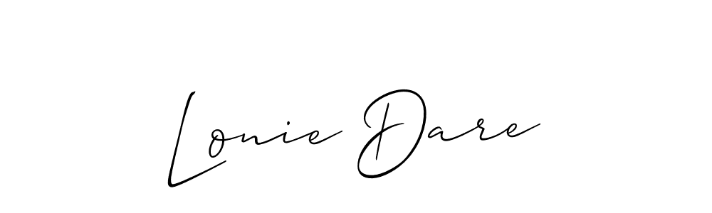 Allison_Script is a professional signature style that is perfect for those who want to add a touch of class to their signature. It is also a great choice for those who want to make their signature more unique. Get Lonie Dare name to fancy signature for free. Lonie Dare signature style 2 images and pictures png