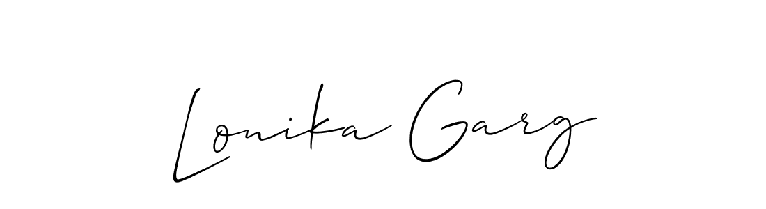 Best and Professional Signature Style for Lonika Garg. Allison_Script Best Signature Style Collection. Lonika Garg signature style 2 images and pictures png