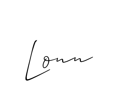 Make a short Lonn signature style. Manage your documents anywhere anytime using Allison_Script. Create and add eSignatures, submit forms, share and send files easily. Lonn signature style 2 images and pictures png