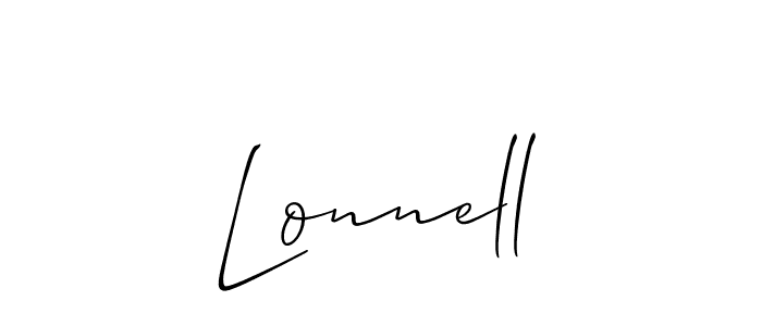 How to make Lonnell signature? Allison_Script is a professional autograph style. Create handwritten signature for Lonnell name. Lonnell signature style 2 images and pictures png