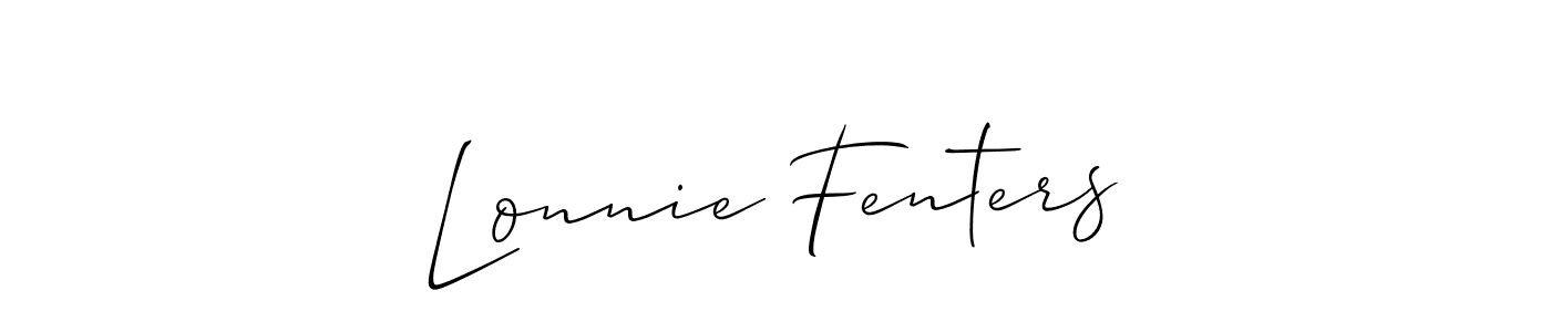 How to Draw Lonnie Fenters signature style? Allison_Script is a latest design signature styles for name Lonnie Fenters. Lonnie Fenters signature style 2 images and pictures png