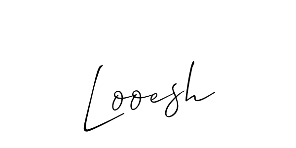 Design your own signature with our free online signature maker. With this signature software, you can create a handwritten (Allison_Script) signature for name Looesh. Looesh signature style 2 images and pictures png