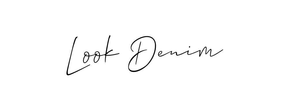 Make a beautiful signature design for name Look Denim. With this signature (Allison_Script) style, you can create a handwritten signature for free. Look Denim signature style 2 images and pictures png
