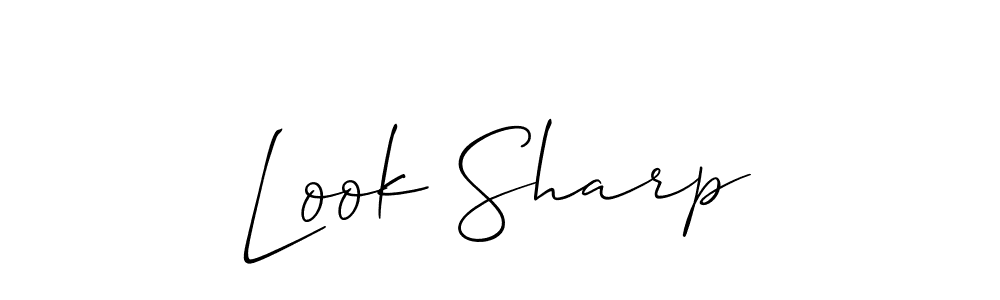 How to Draw Look Sharp signature style? Allison_Script is a latest design signature styles for name Look Sharp. Look Sharp signature style 2 images and pictures png