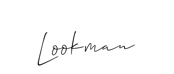 Design your own signature with our free online signature maker. With this signature software, you can create a handwritten (Allison_Script) signature for name Lookman. Lookman signature style 2 images and pictures png